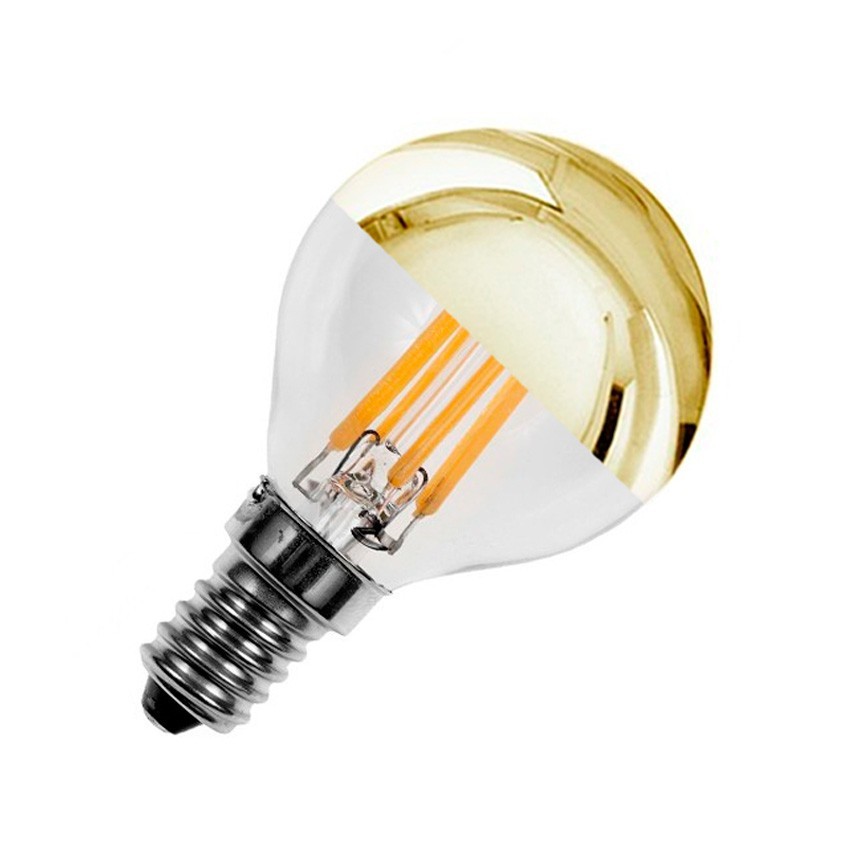 Dimmbare E14 LED Birne Filament Gold Reflect G45 3.5W ...