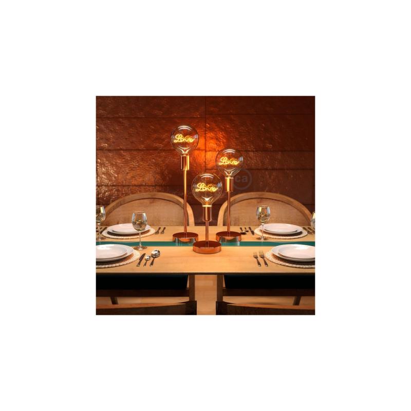Product of E27 Dimmable Filament LED Bulb 5W G125 250 lm Creative-Cables Love CBL700232