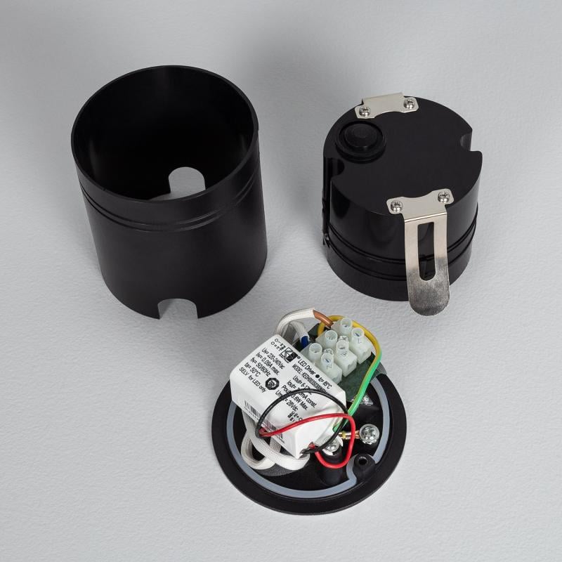 Image of Boiler 3W Round Outdoor Recessed LED Wall Light Black