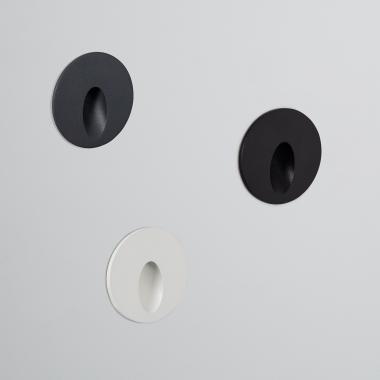 Image of Boiler 3W Round Outdoor Recessed LED Wall Light Black