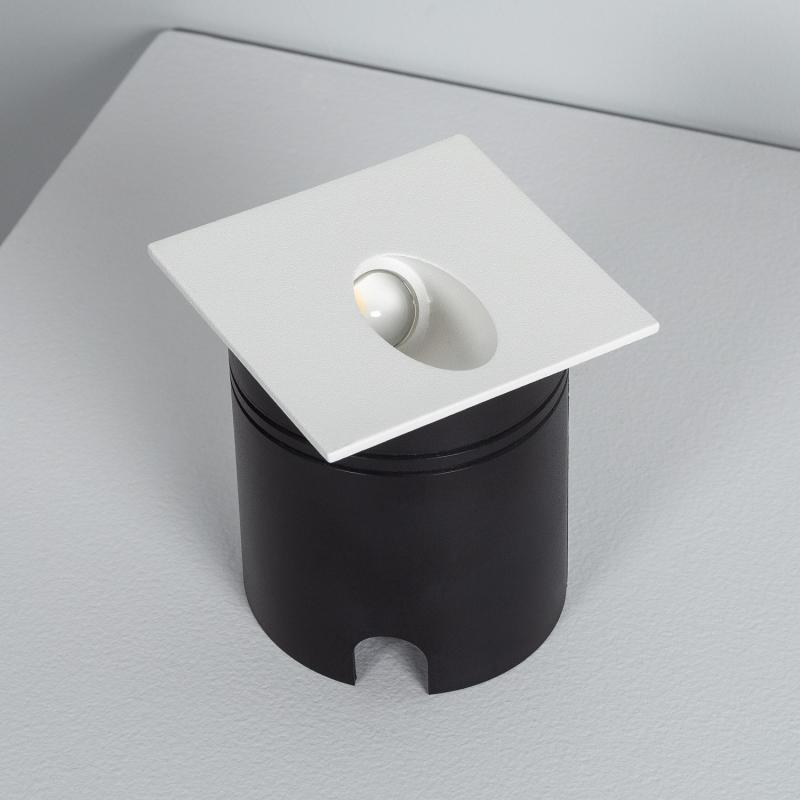 Bild von LED-Wandeinbauleuchte 3W Aussen Quadratisch Weiss Ellis