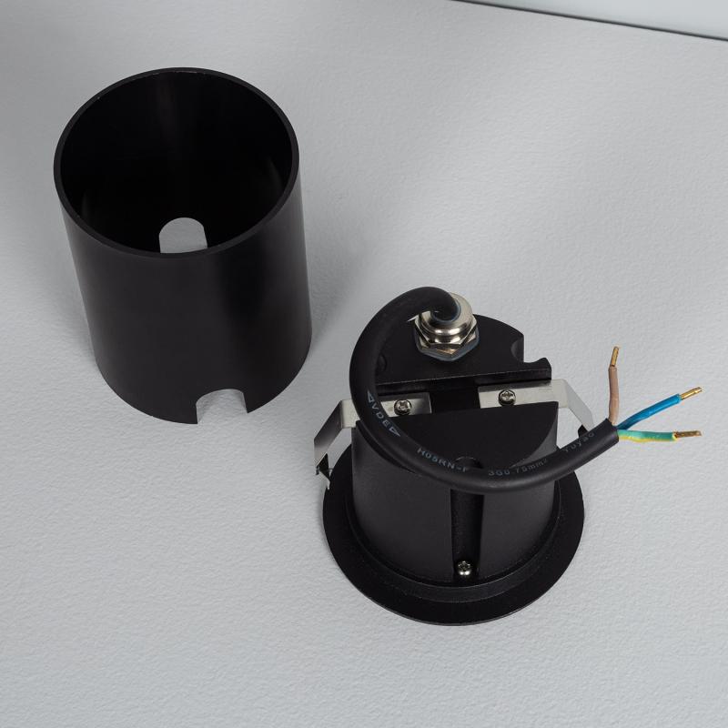 Afbeelding van Wandlamp Outdoor LED 3W Inbouw Rond Zwart Coney 