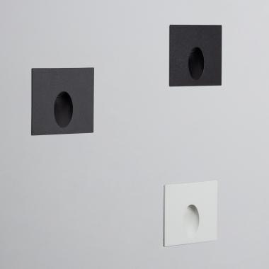 Bild von LED-Wandeinbauleuchte 3W Aussen Quadratisch Weiss Ellis