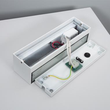 Image of Lena 10W Rectangular Outdoor Double Sided Aluminium LED Wall Light White