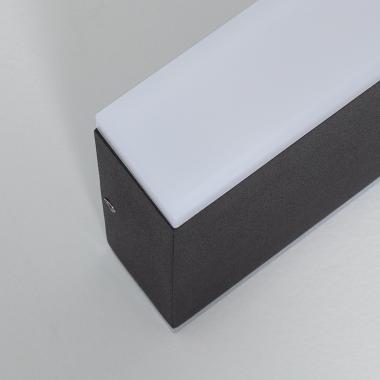 Image de Applique Murale Extérieure LED 10W Aluminium Éclairage Double Face Rectangulaire Noir Hera