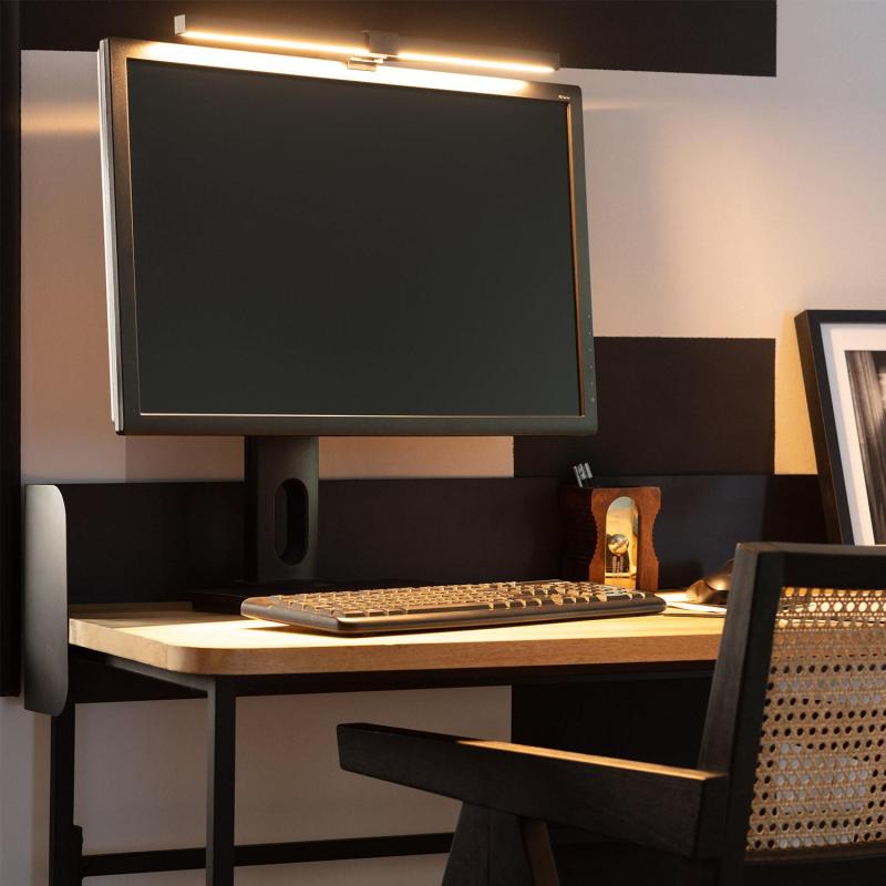 Image de Lampe LED Blanche Sélectionnable pour Moniteur avec Pince Image de Lampe LED Blanche Sélectionnable pour Moniteur avec Pince