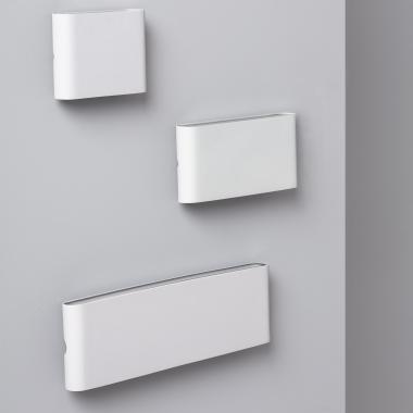 Immagine di Applique da Parete Esterni LED 6W Alluminio Quadrata Illuminazione Doppia Luce Luming Bianco