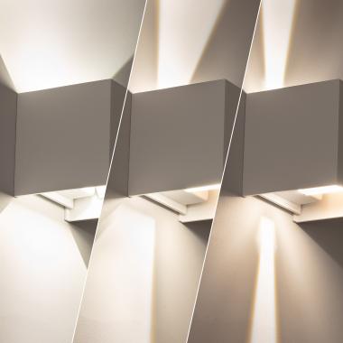 Image de Applique Murale LED Extérieure Aluminium Eros 6W Éclairage Double Face Blanche 