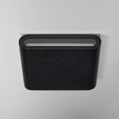 Image of Luming 6W Outdoor Double Sided Illumination Square Black LED Wall Lamp