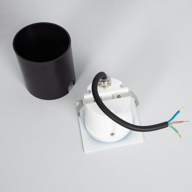 Image of Coney Square 3W Outdoor Recessed LED Wall Light in White 