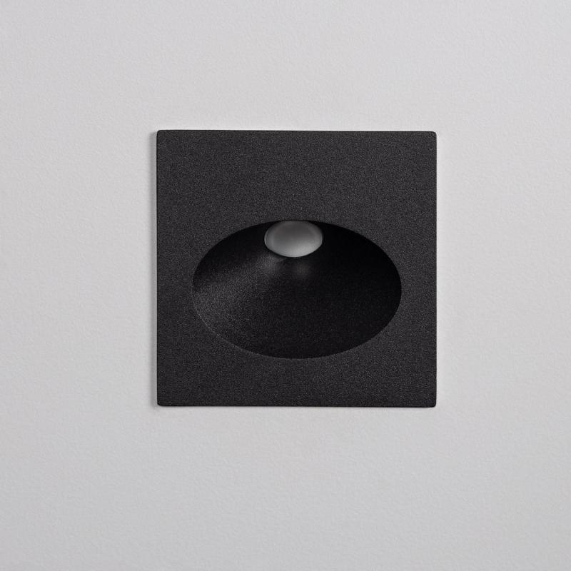 Bild von LED Wandeinbauleuchte Außen 3W Quadratisch Aluminium Schwarz Coney