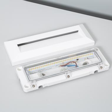 Image de Balise LED Extérieure 2W En Saillie au Mur Rectangulaire Élide Blanche 