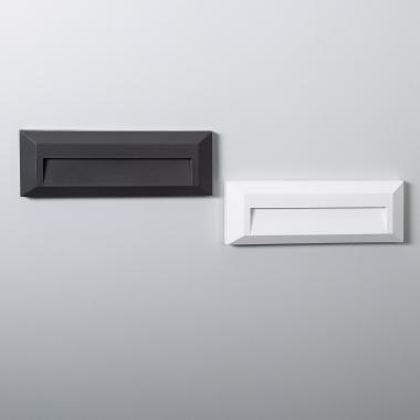 Image de Balise LED Extérieure 2W En Saillie au Mur Rectangulaire Élide Blanche 