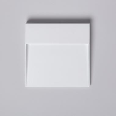 Image de Balise LED Extérieure 6.5W en Saillie au Mur Carrée Jade Blanche 