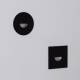 Image de Balise LED Extérieure 2W Encastrable au Mur Ronde Guell Noire 