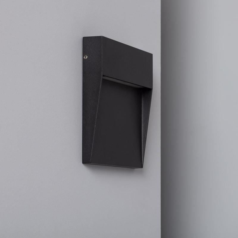 Image de Balise LED Extérieure 6.5W en Saillie au Mur Carrée Jade Noire 