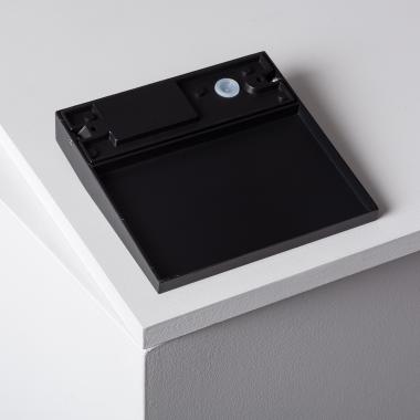 Image de Balise LED Extérieure 6.5W en Saillie au Mur Carrée Jade Noire 