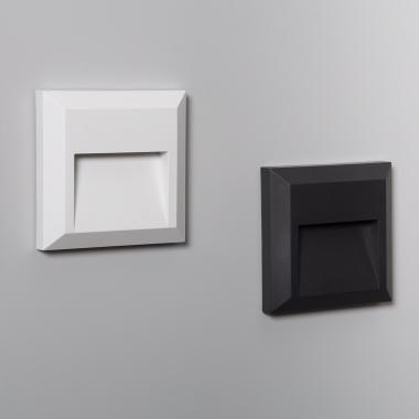 Bild von LED-Wandleuchte Außen Oberfläche Eckig Schwarz Edulis