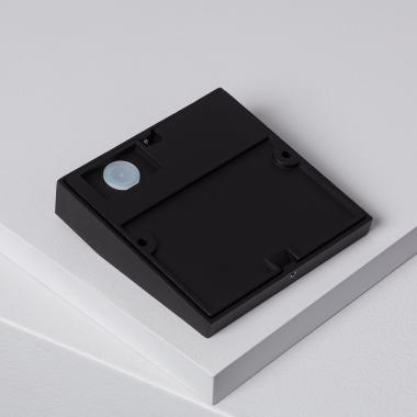 Image de Balise LED Extérieure 4W en Saillie au Mur Carrée Jade Noire 