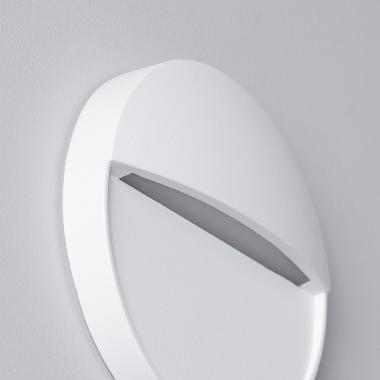 Image of Jade 4W White Round Aluminium LED Wall Lamp