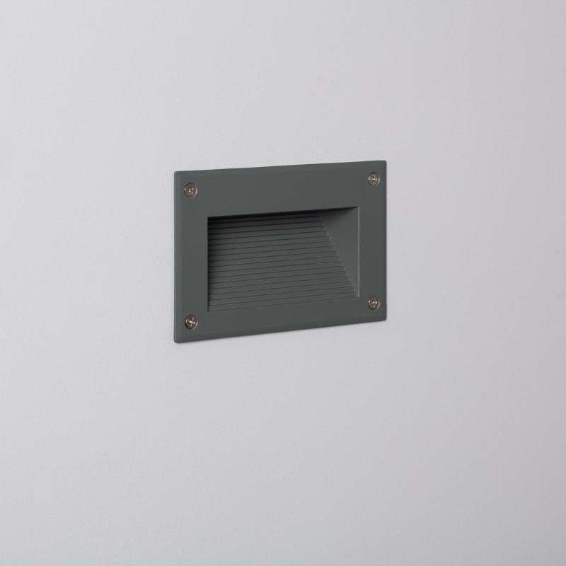Image of Mystic 3W Recessed LED Wall Light in Grey 