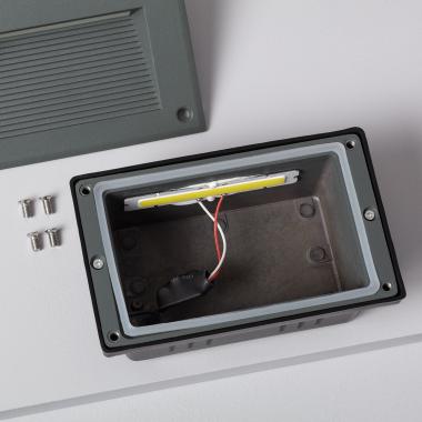 Image of Mystic 3W Recessed LED Wall Light in Grey 