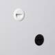 Image de Balise Murale Extérieure LED 3W Encastrable Aluminium Ronde Noire Olite