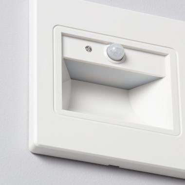 Produkt von LED-Wandleuchte 1.5 W Einbau mit PIR- und Dämmerungssensor Bark Weiß
