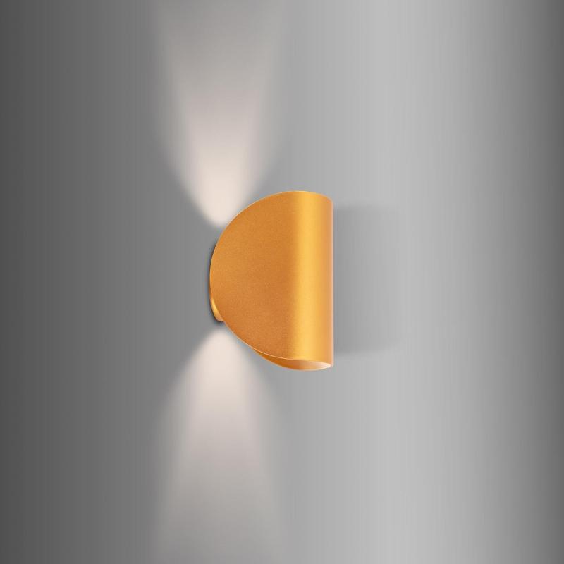 Bild von LED-Wandleuchte 6W aus Aluminium beidseitige Beleuchtung Gaia Gold