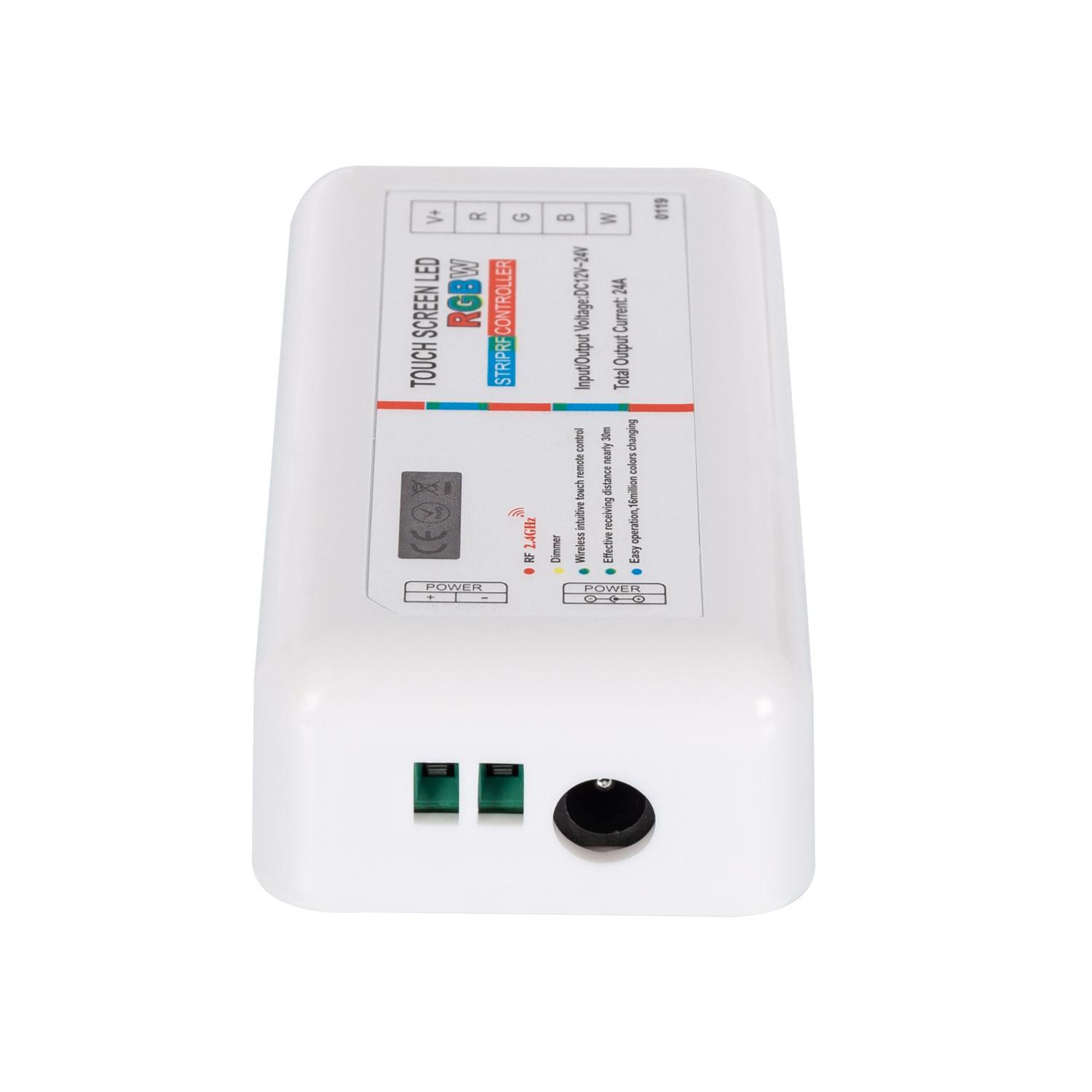 Sterownik Ściemnialny Dotykowy do Taśm LED RGBW 12/24V DC z Pilotem RF - widok prezentacyjny
