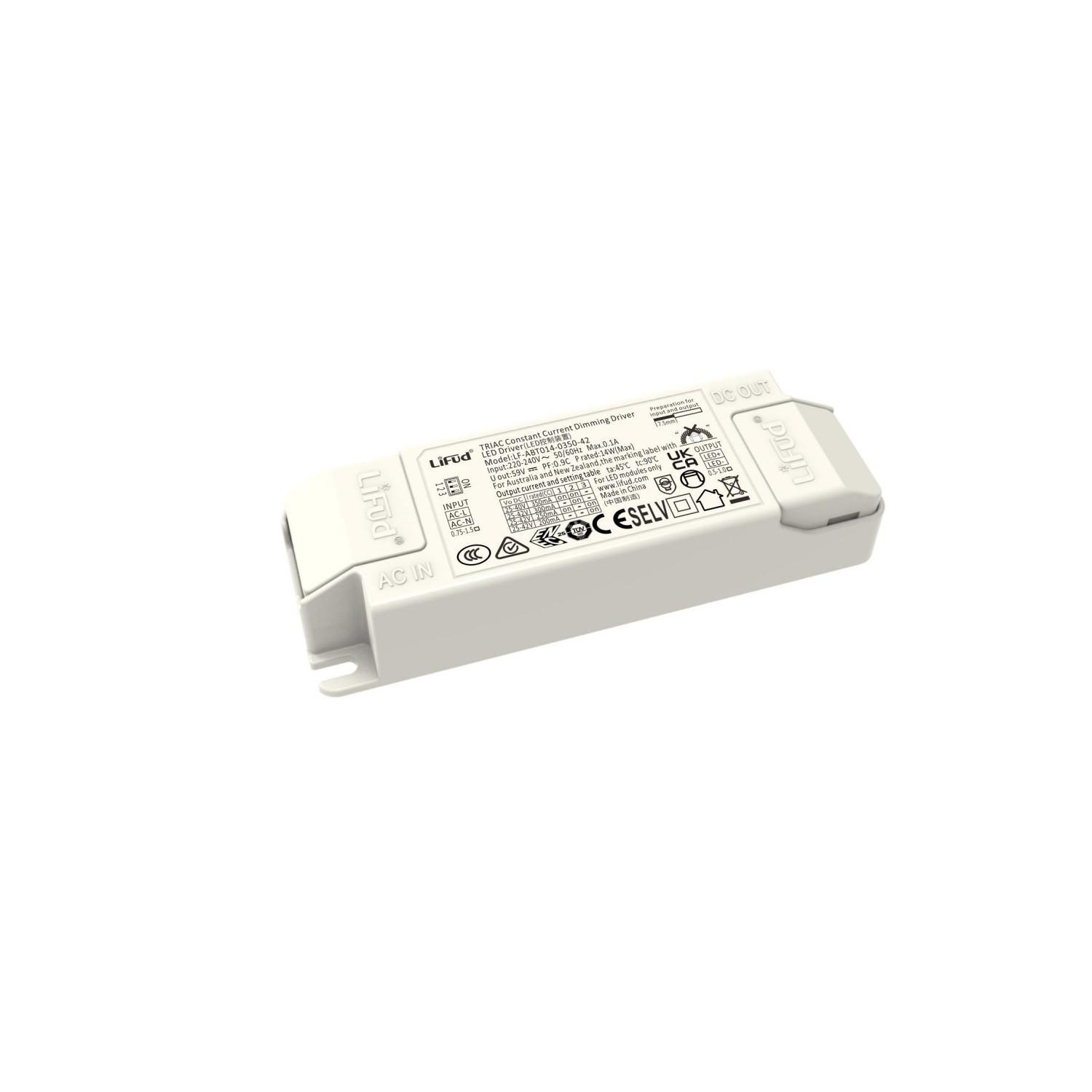 Driver LIFUD Regulacja TRIAC 220-240V No Flicker Wyjście 25-42V 200-350mA 5-14W LF-ABT014-0350-42 - widok 2