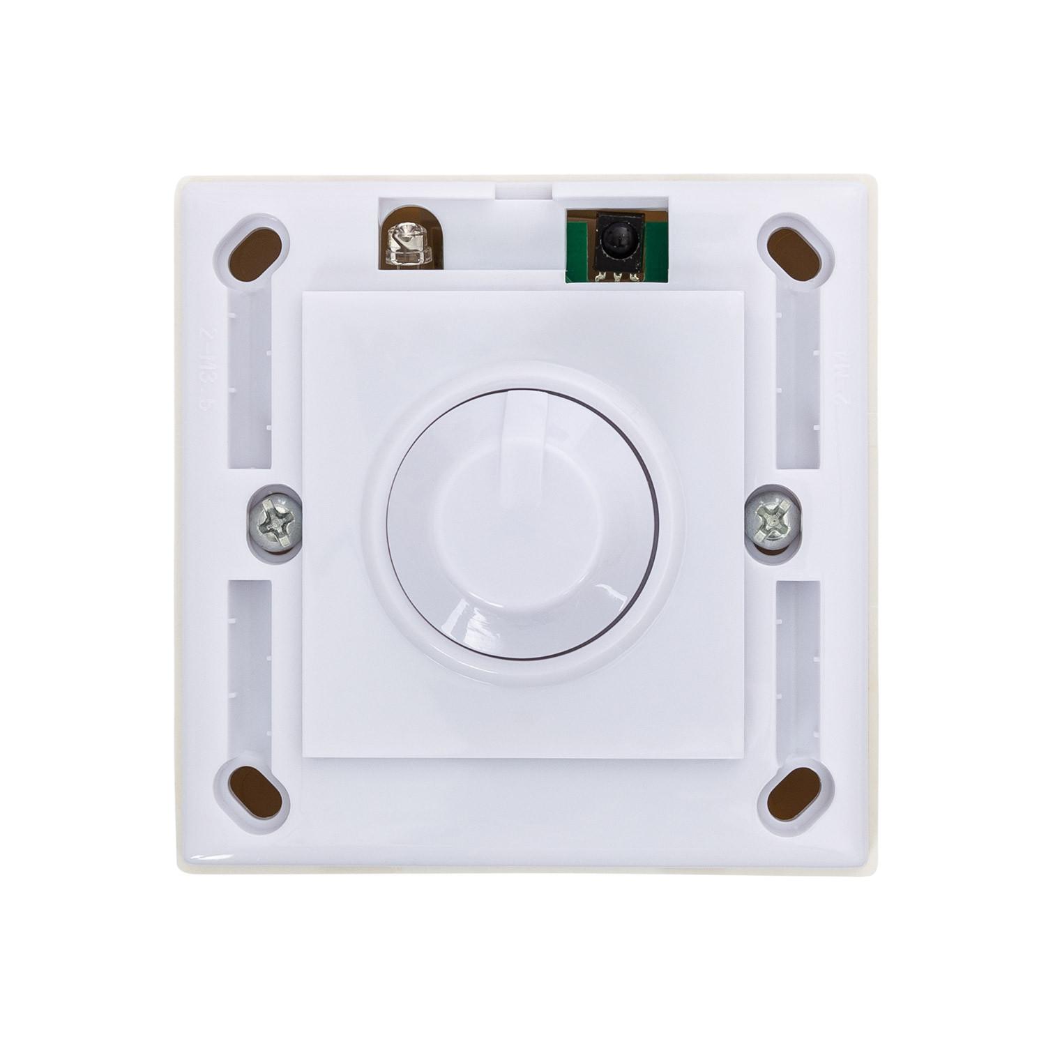 Sterownik Ściemnialny Ścienny do Taśm LED Monokolor 12/24V DC z Pilotem IR - widok prezentacyjny