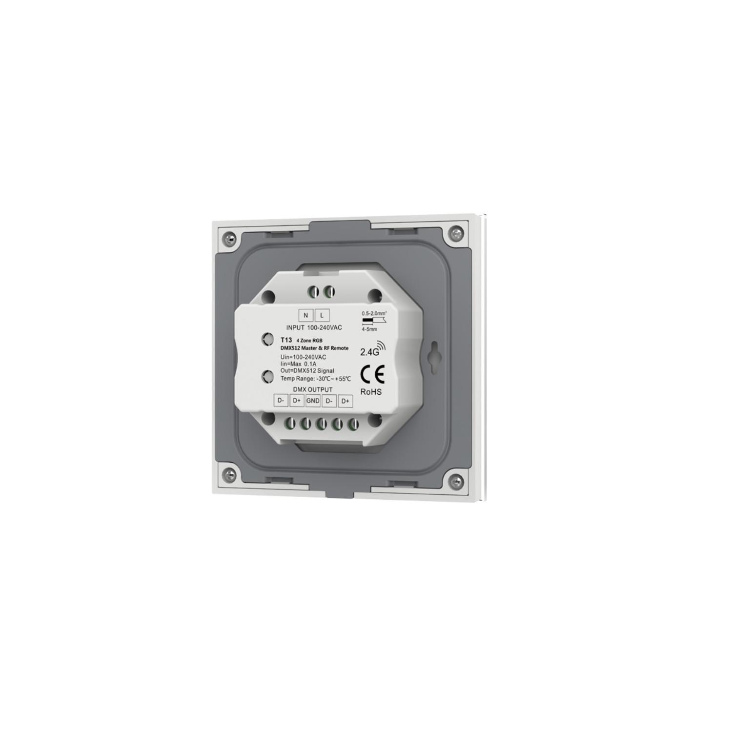 Regulator Master DMX Dotykowy RGB 4 Strefy - widok 3