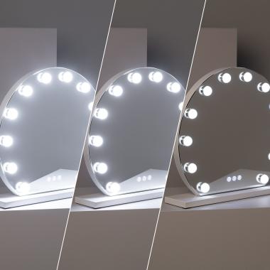 Immagine di Specchio da Bagno con Luce LED Ø50 cm Aguadilla 