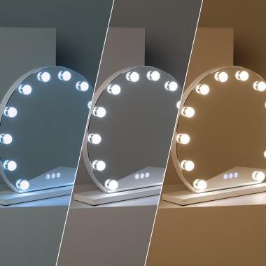 Immagine di Specchio da Bagno con Luce LED Ø50 cm Aguadilla 