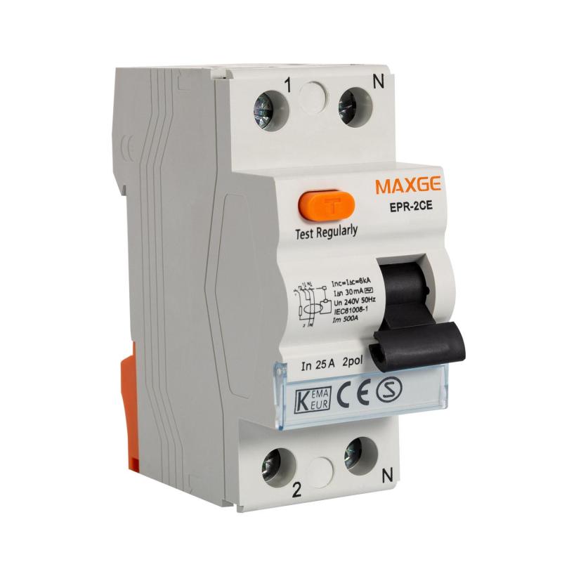 Image de Interrupteur Différentiel Résidentiel 1P+N-30mA 25-40A Class AC-6kA MAXGE 
