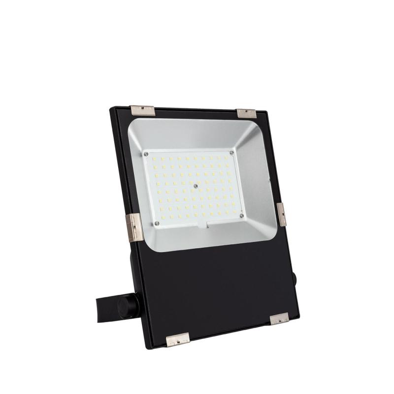Image of 60W 120lm/W IP65 HE Slim PRO Asymmetric LED Floodlight 70ºx155º TRIAC Dimmable