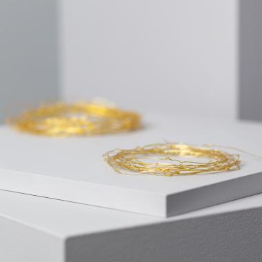 Produkt von LED Girlande aus Draht Gold mit Batterie 10m