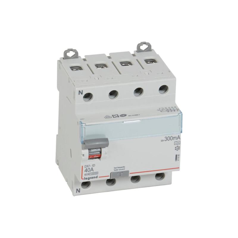 Bild von Industrieller Fehlerstromschutzschalter 4P 300 mA 40 A 10 kA Klasse A LEGRAND DX³ 411685