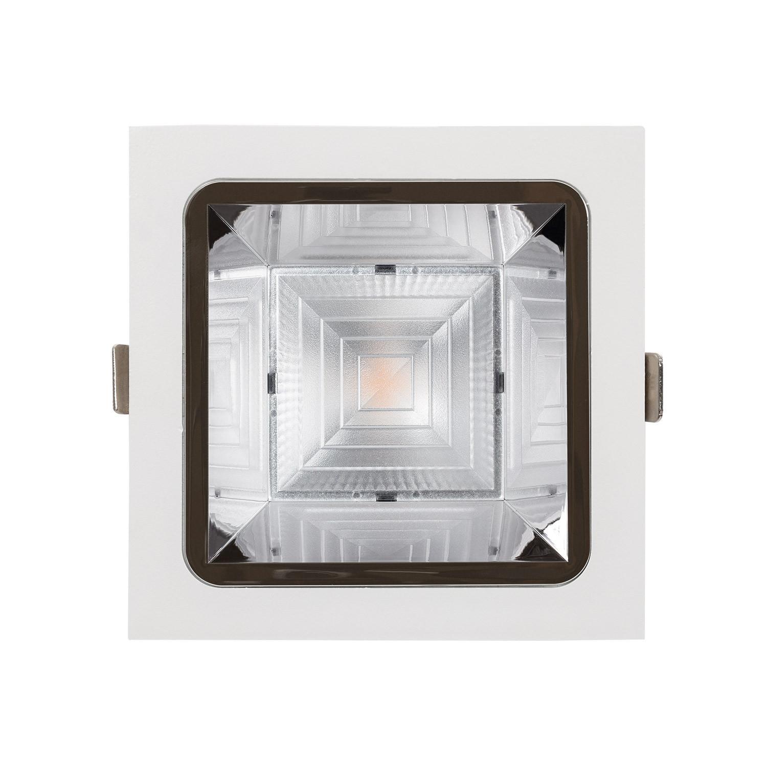 Downlight LED 10W Kwadratowy Premium CRI90 LIFUD Wycięcie 100x100 mm - widok prezentacyjny