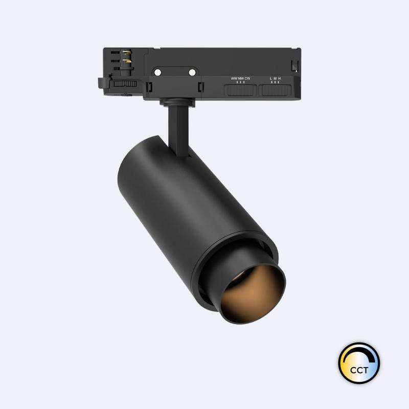 Produktbild von Ledkia - 3-Phasenstromschiene Linear LED-Strahler 24W Dimmbar Cct Wahlbar No Flicker Elegant Schwarz 3000k 4000k 5