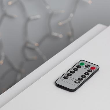 Bild von LED-Girlande mit Batterie für Sonnenschirm 1m