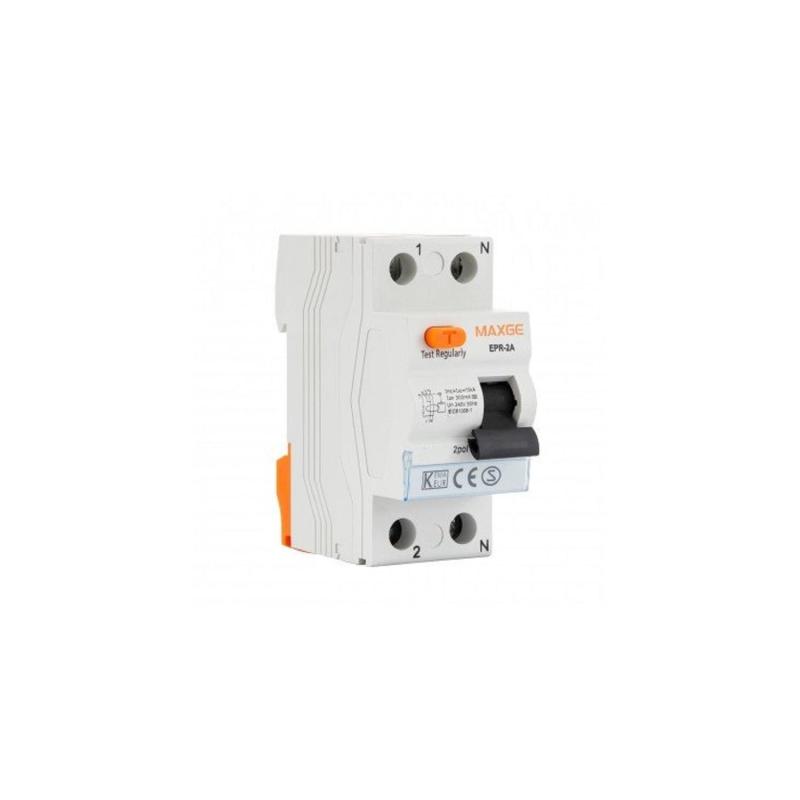 Image de Interrupteur Différentiel Résidentiel 2P-300mA 63A-Class AC-10kA MAXGE