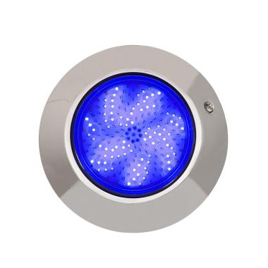 Image of 12V DC Surface Mounted 12W Stainless Steel Submersible RGBW LED Pool Light IP68
