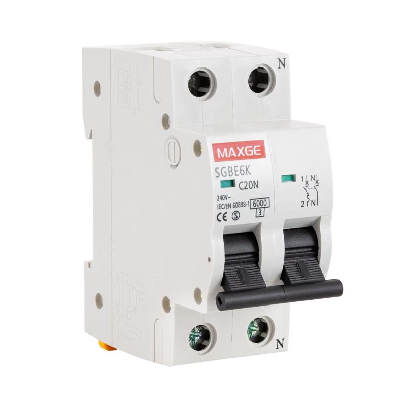 Afbeelding van Installatie Automaat Huis Gebruik 1P+N 6-40A 6kA Curve C MAXGE Alpha+