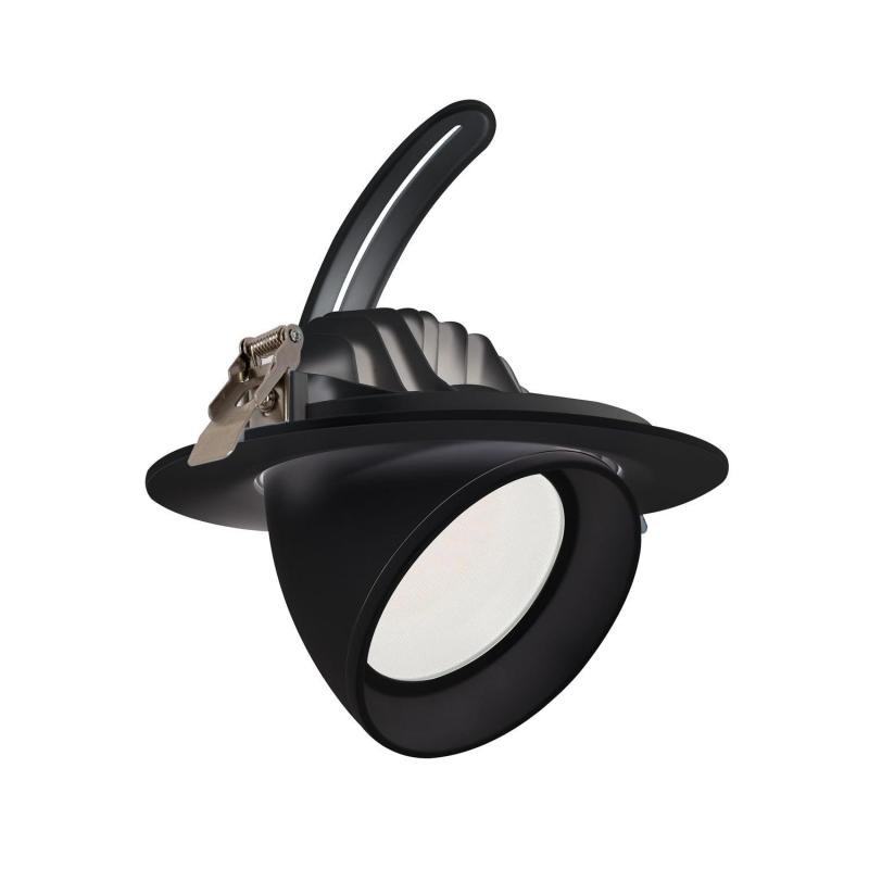 Image de Downlight LED 48W Rond Orientable Chip OSRAM 120lm/W LIFUD Coupe Ø 195 mm Noir