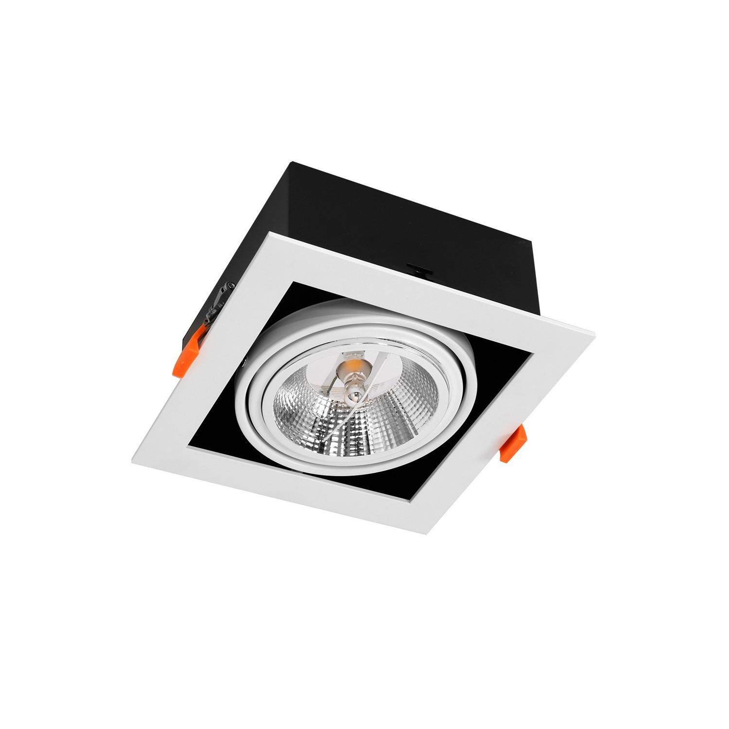 Downlight LED 12W Nastawny Kwadratowy AR111 Cięcie 165x165 mm - widok 3