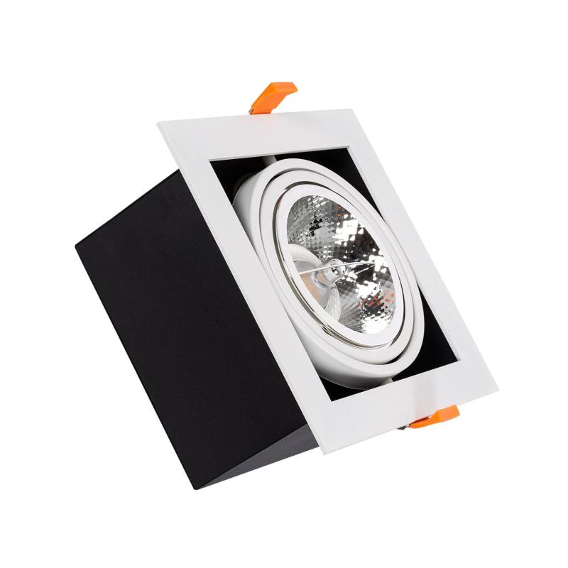 Bild von LED Downlight Einbaustrahler 15W Schwenkbar Kardan Eckig AR111 Ausschnitt 165x165 mm