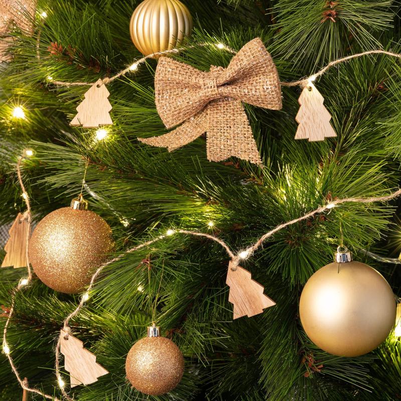 Vlaggenmast Kerstboom Met Ster - 480 Leds - 320 Cm - Warm Wit Kerstverlichting Kerstverlichting Figuren