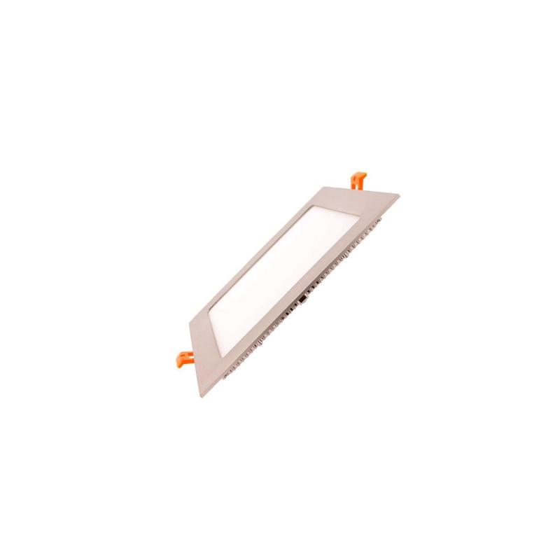 LED Einbaustrahler Flach – 15W, 3000K Warmweiß, 180x180mm, IP20, Silber